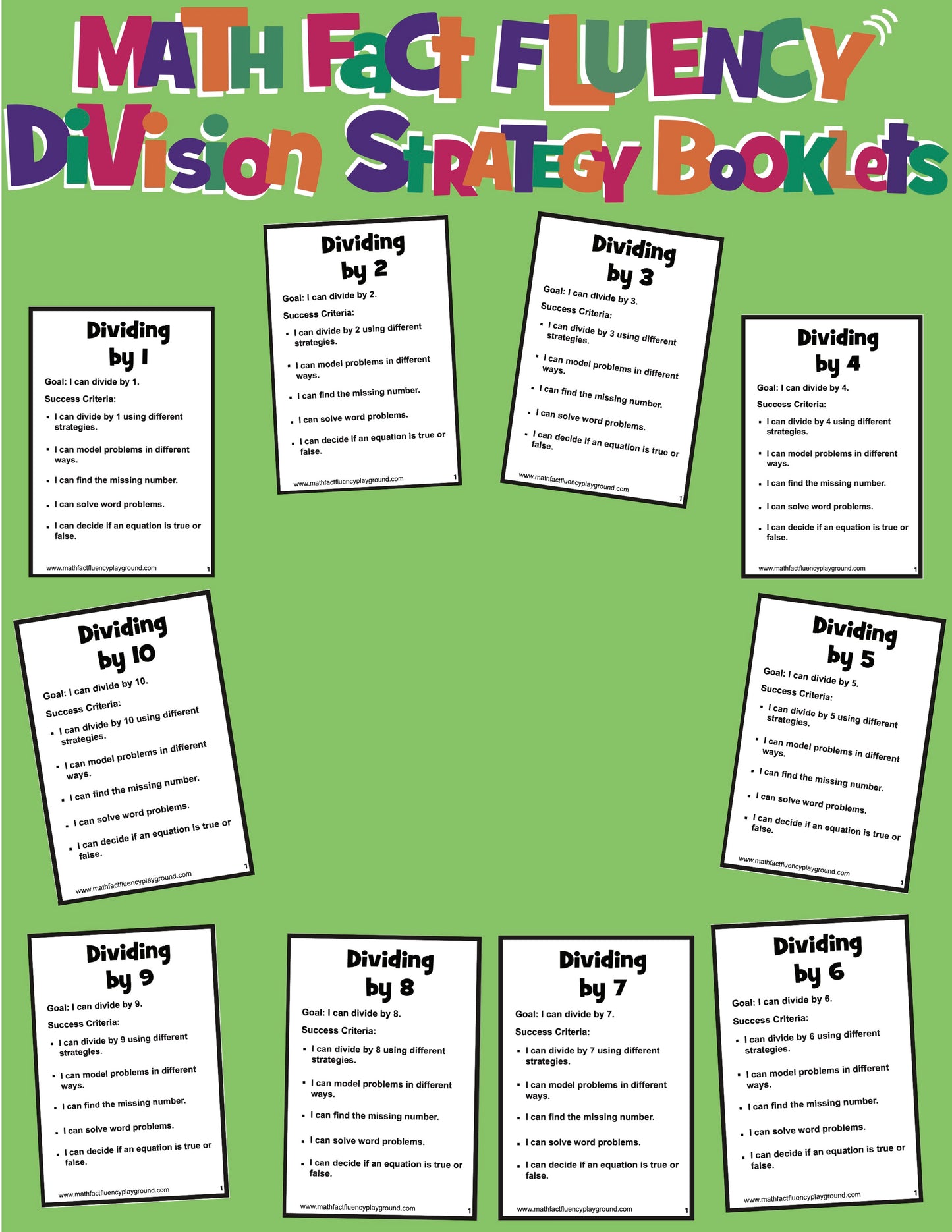 Multiplication & Division Fact Fluency Booklets